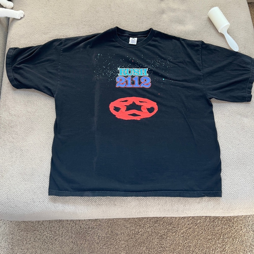 Vintage 2000s Rush 2112 Starman Rock Band T-Shirt Black 3XL Alstyle